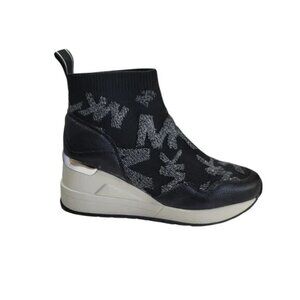 Michael Kors Neo Osker Wedges Boots Stylish MK Logo Ankle Booties for Girls
